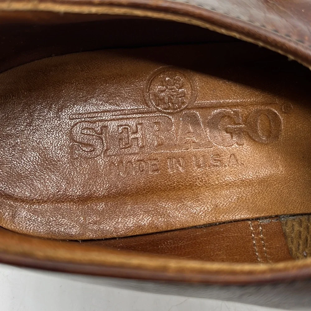 Sebago Black Brown Leather Women's Size 7.5 SNK6536H - Picture 7 of 8